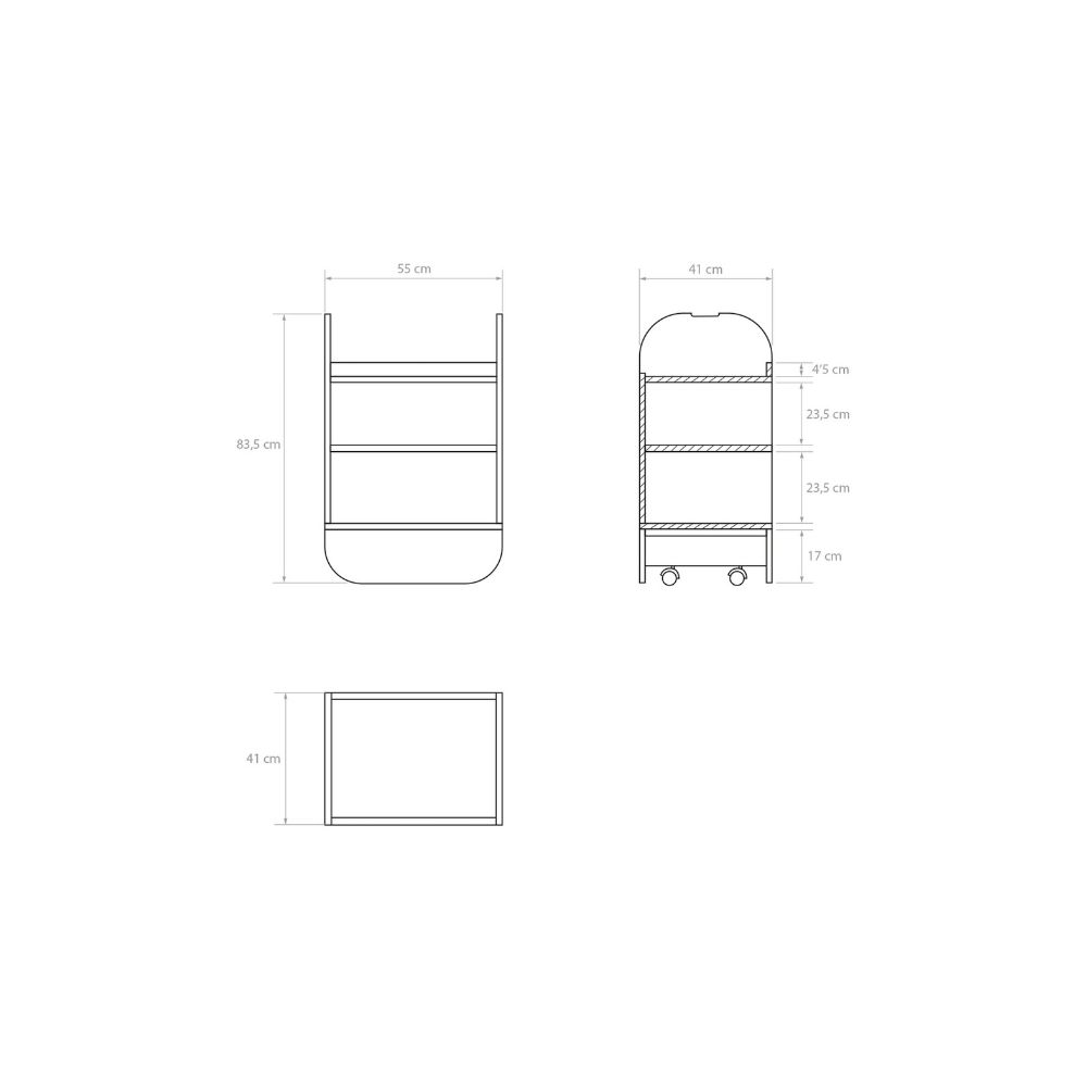 Ikon Trolley with shelves